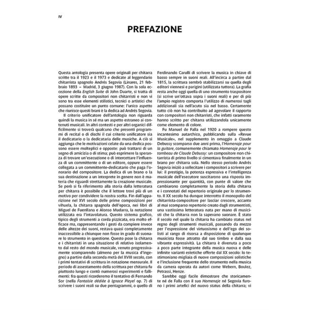 Segoviana : 17 composizioni per chitarra dedicate ad Andr&eacute;s Segovia